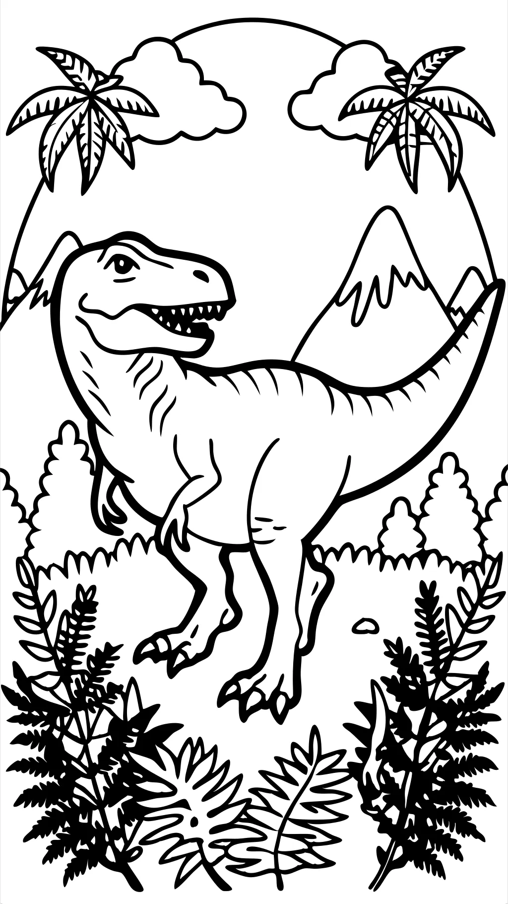 t rex coloring page printable